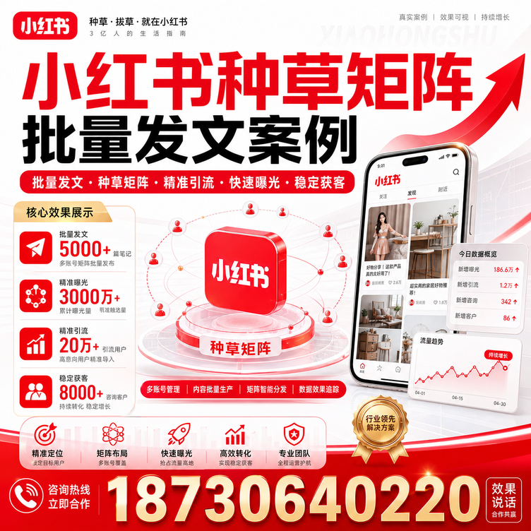 通化小红书种草矩阵批量发文案例